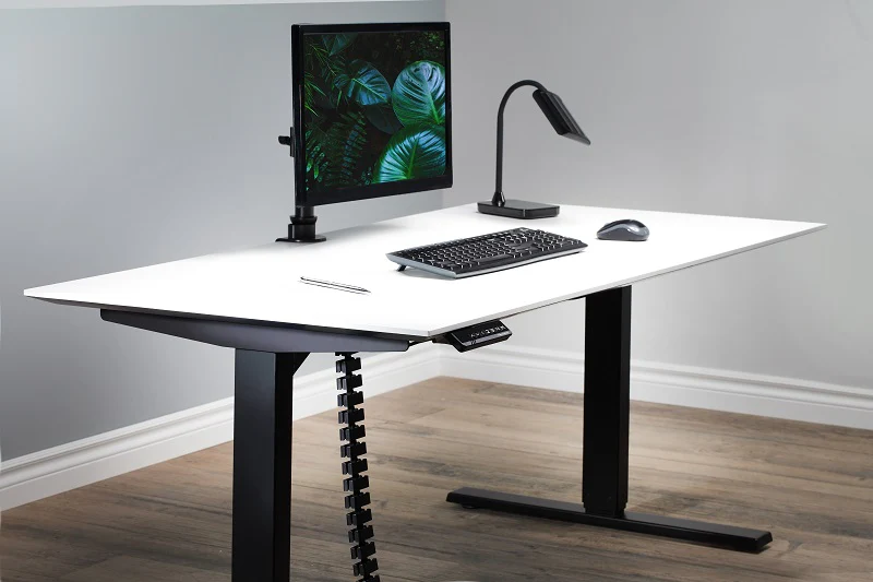 Desk accessories arranged in modules